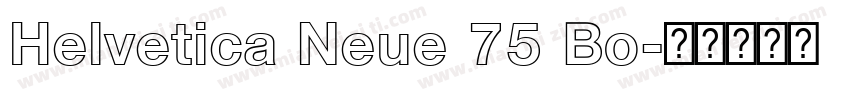 Helvetica Neue 75 Bo字体转换